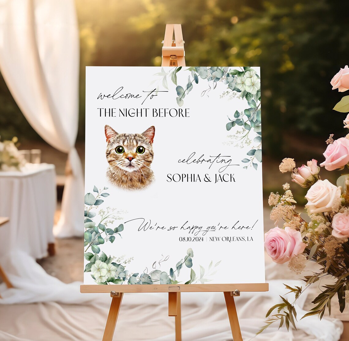 Custom Pet Rehearsal Dinner Sign