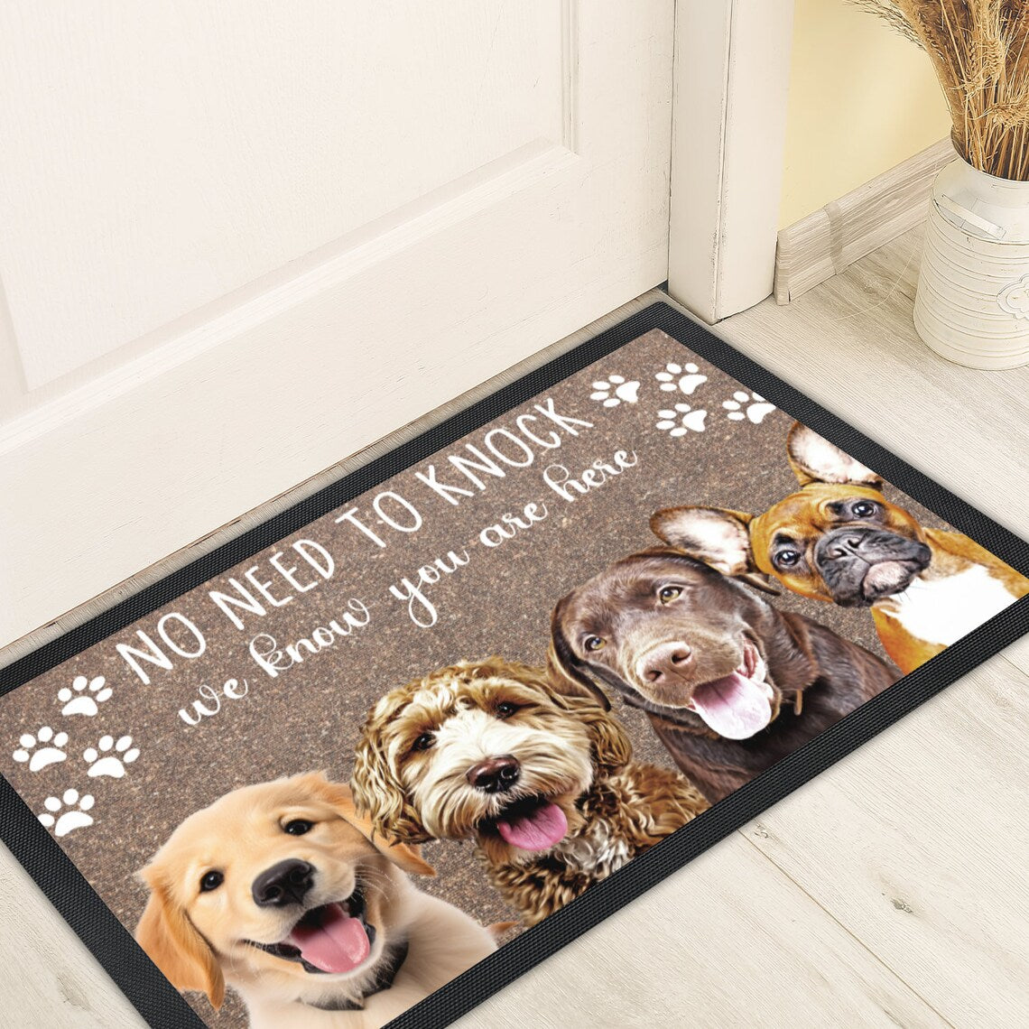 Personalized Doormat Welcome Dog Mat Personalized Funny Dog Cat