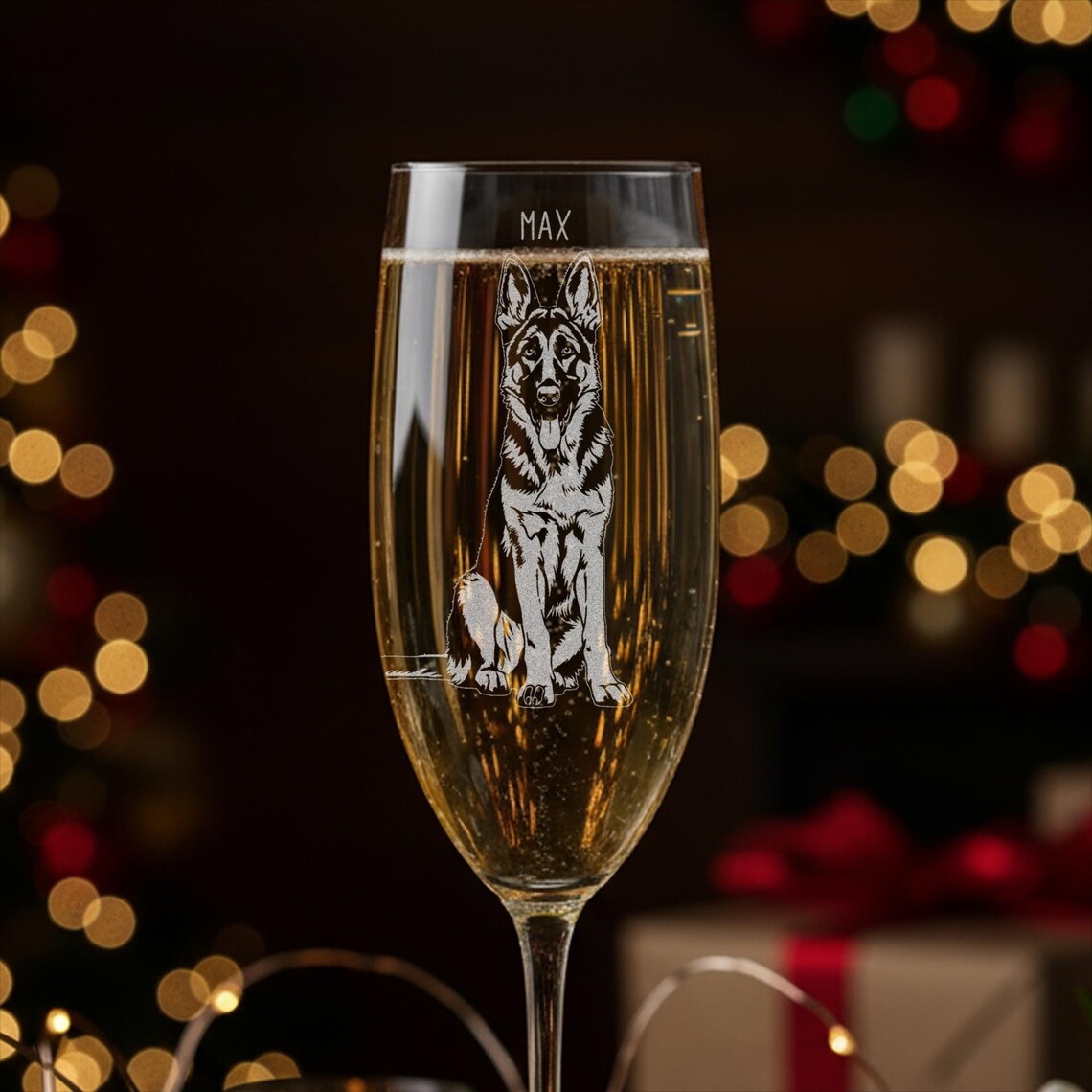 Engraved Champagne Flute Personalized Wedding Glass