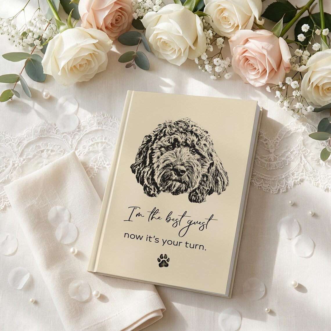 Custom Pet Wedding Guest Sign Book Journal