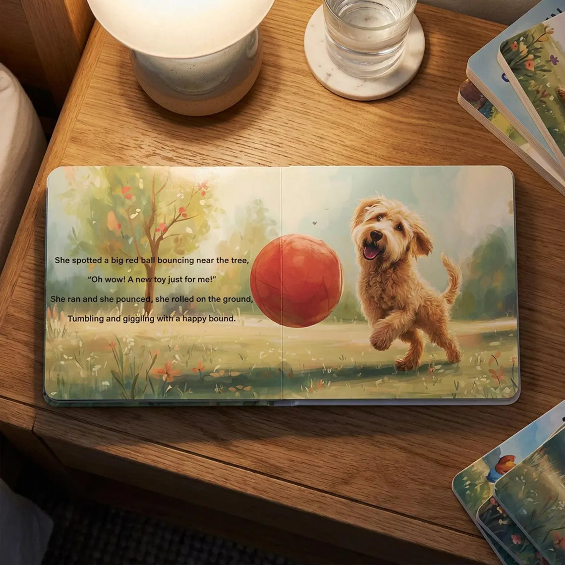 Custom Pet Photo Board Book, Personalized Kids Dog Story