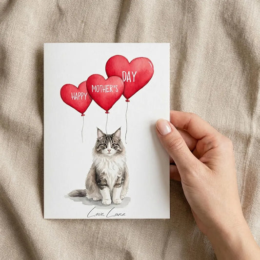 Custom Pet Mother's Day Birthday Greeting Card