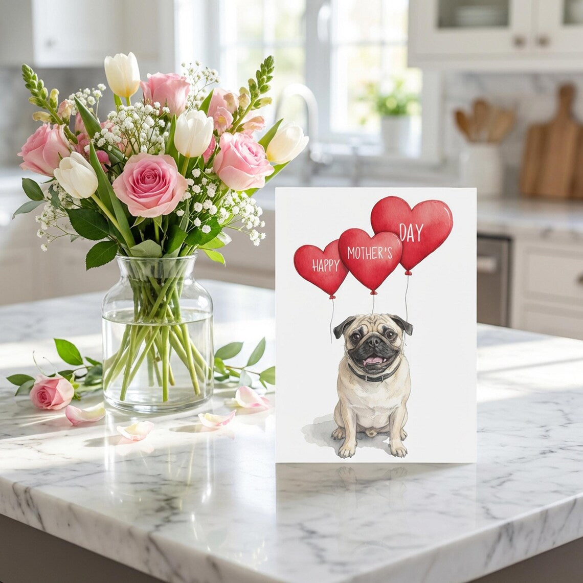 Custom Pet Mother's Day Birthday Greeting Card