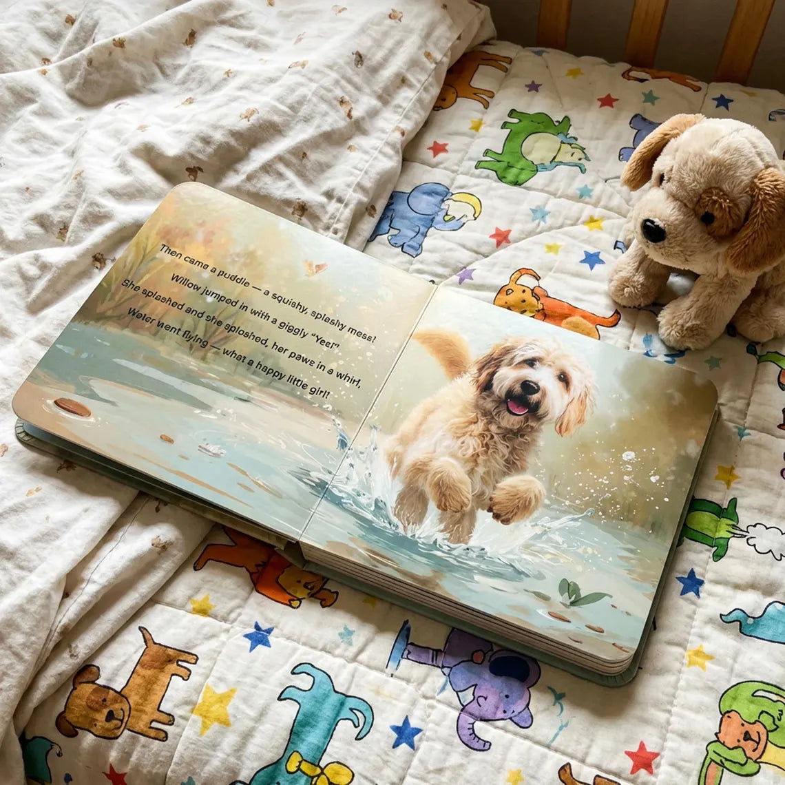 Custom Pet Photo Board Book, Personalized Kids Dog Story
