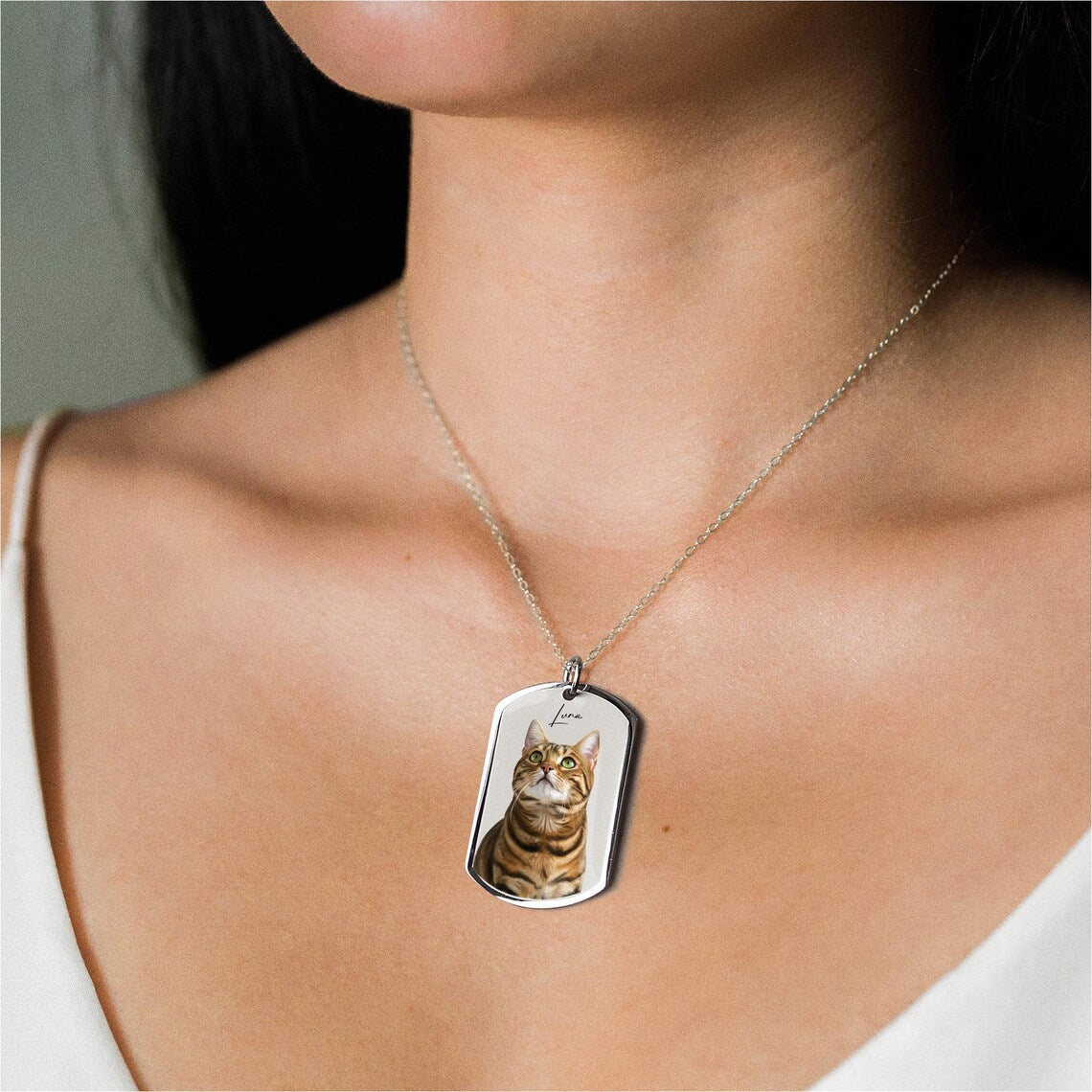 Custom Pet Military ID Tag Necklace