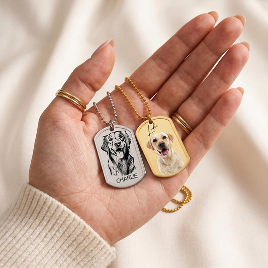 Custom Pet Military ID Tag Necklace