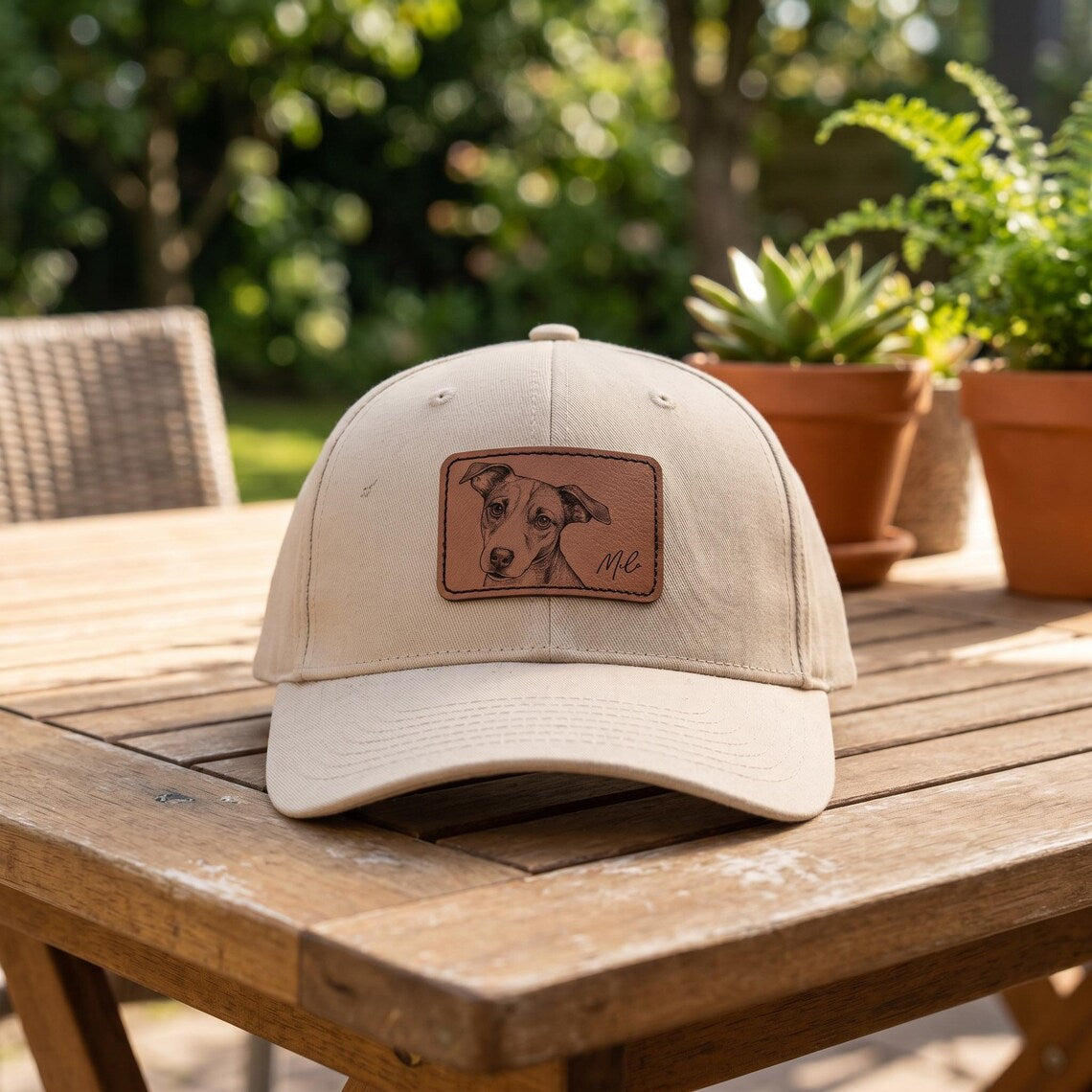 Custom Pet Dad Hat With Leather Patch