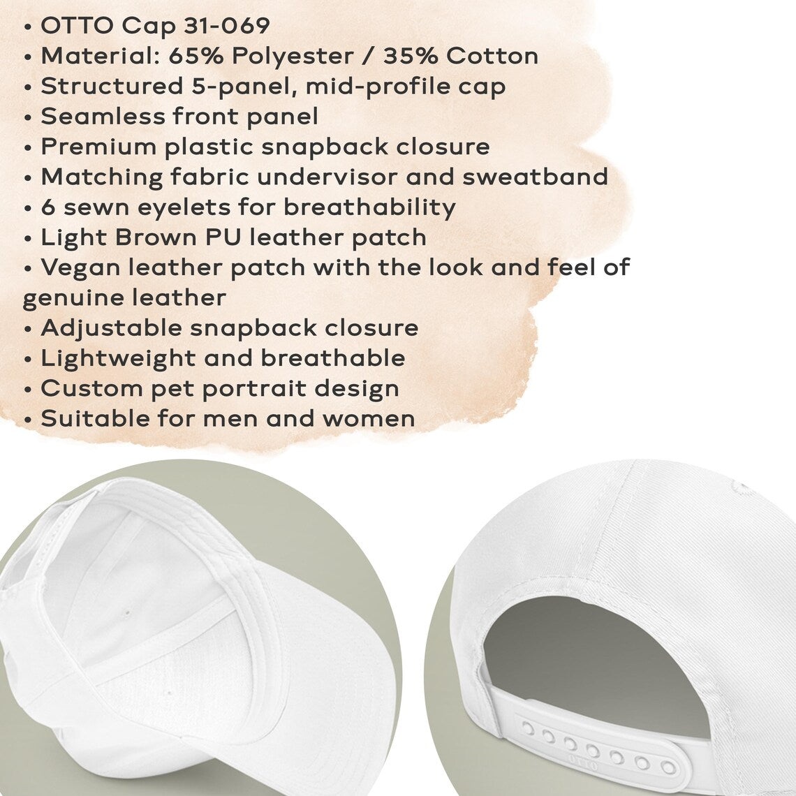 Custom Pet Dad Hat With Leather Patch