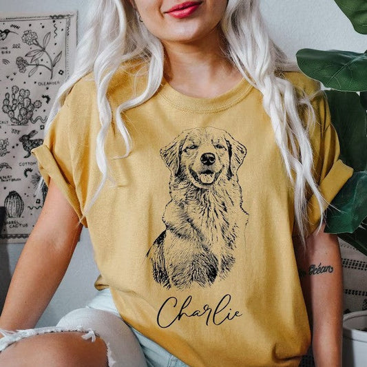 Custom Pet Full Body Portrait T-Shirt