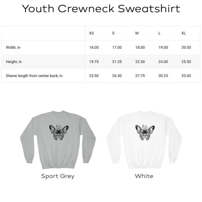 Custom Pet Crewneck Sweatshirt - Valentine’s Day, Mother's Day, Youth