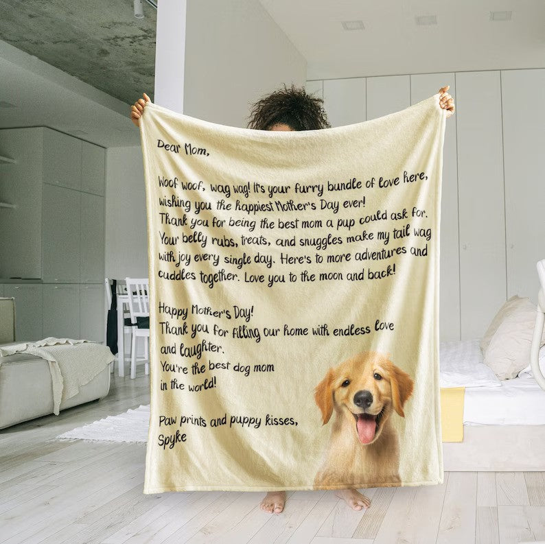 Custom Dog Mom Mother’s Day Blanket