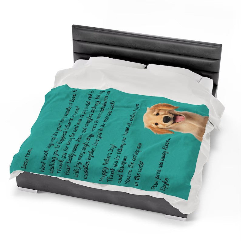 Custom Dog Mom Mother’s Day Blanket