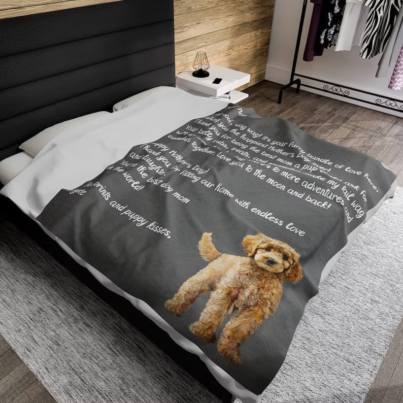 Custom Dog Mom Mother’s Day Blanket