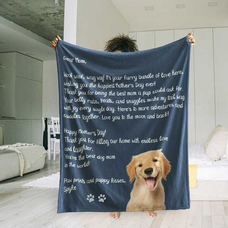 Custom Dog Mom Mother’s Day Blanket