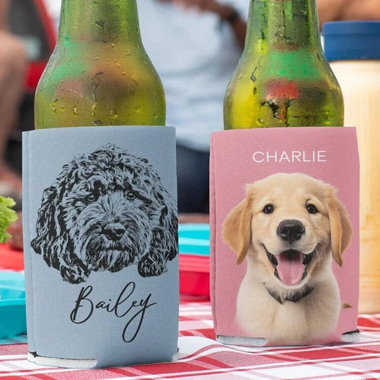 Custom Pet Portrait Can Cooler Koozie