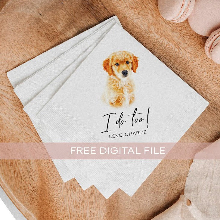 Custom Pet Cocktail Napkins colorful