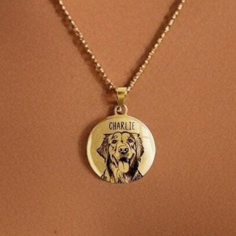 Custom Pet Portrait pendant Necklace