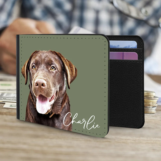 Custom Dog mens wallet Father's Day Gift