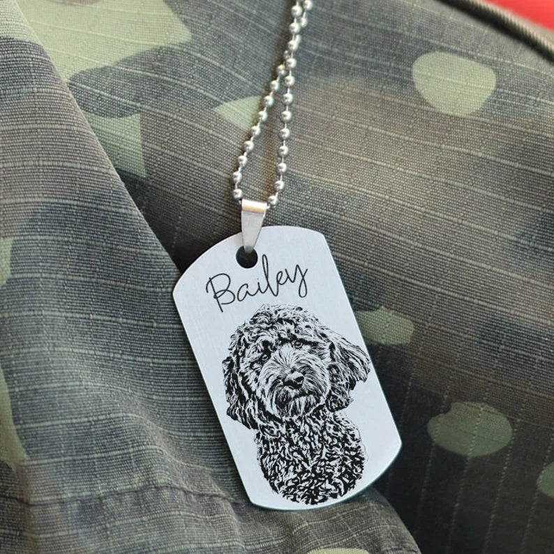 Custom Pet Military ID Tag Necklace