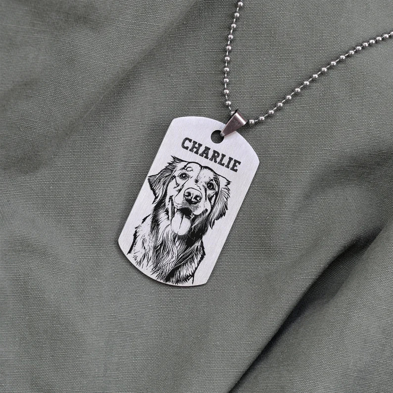 Custom Pet Military ID Tag Necklace