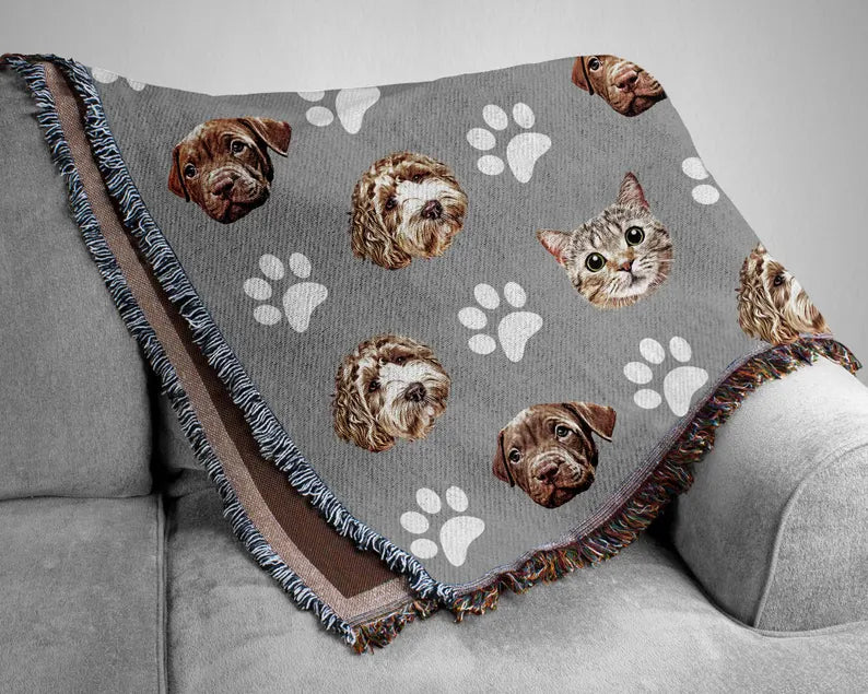 Personalized Pet Woven Blanket