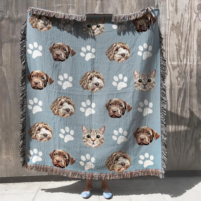 Personalized Pet Woven Blanket