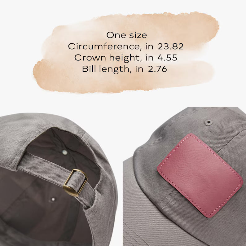 Custom Pet dad hat cap leather patch