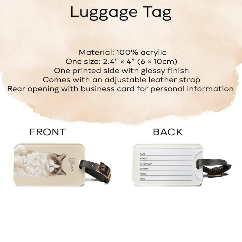 Custom Pet Luggage Tag