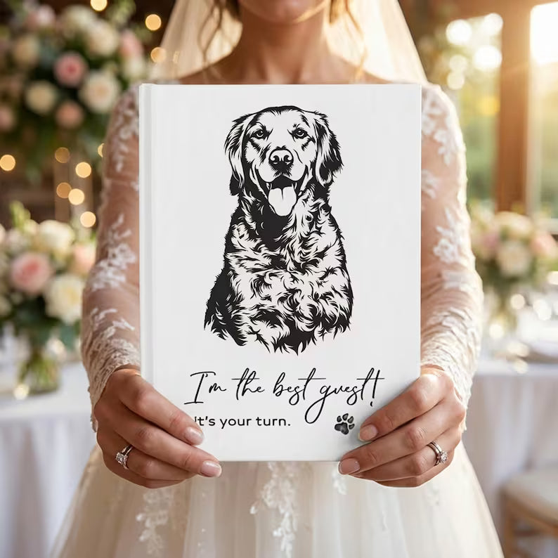Custom Pet Wedding Guest Sign Book Journal