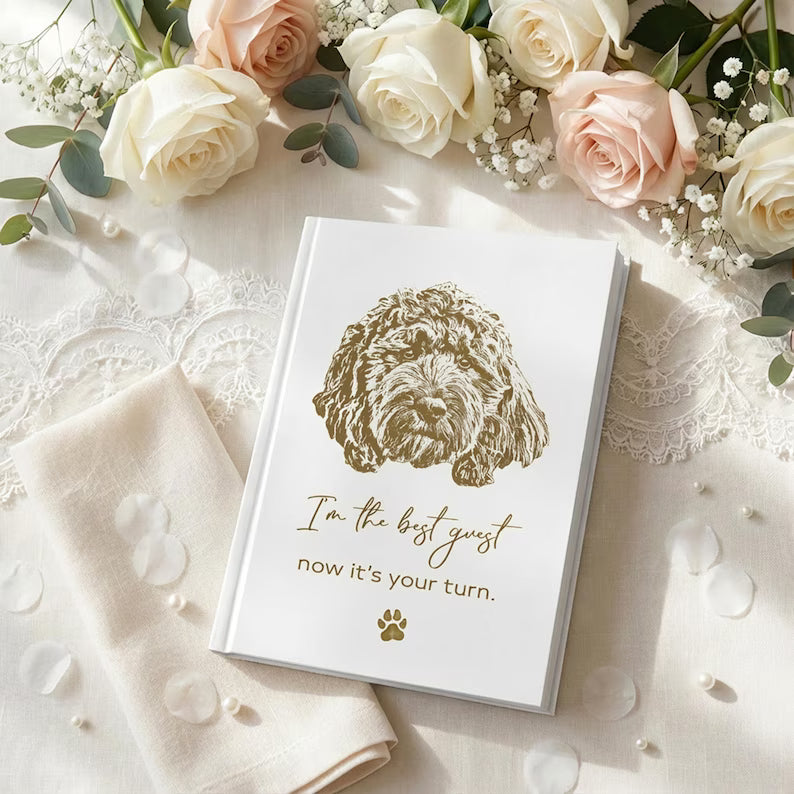 Custom Pet Wedding Guest Sign Book Journal