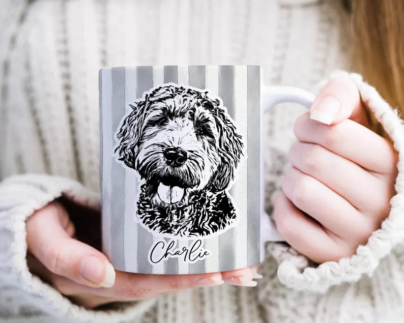 Custom Pet Watercolor Coffee Mug