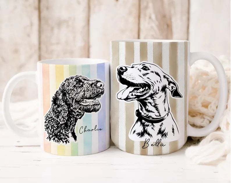 Custom Pet Watercolor Coffee Mug