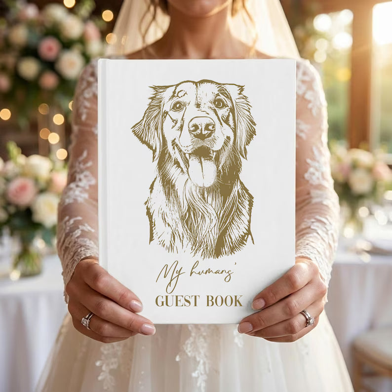 Custom Pet Wedding Guest Sign Book Journal
