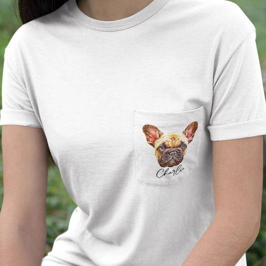 Pocket Dog Color Tee Shirt