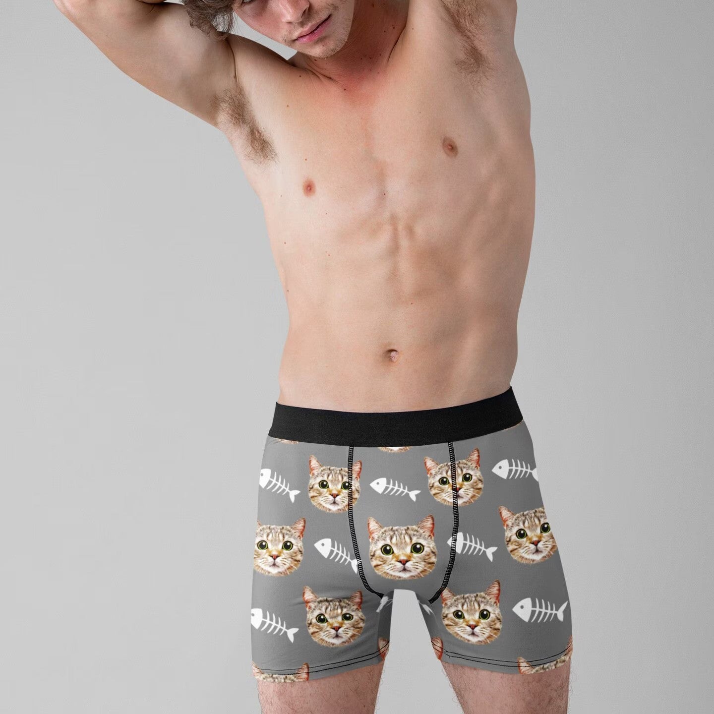 Custom Dog face Men's Boxer Brief