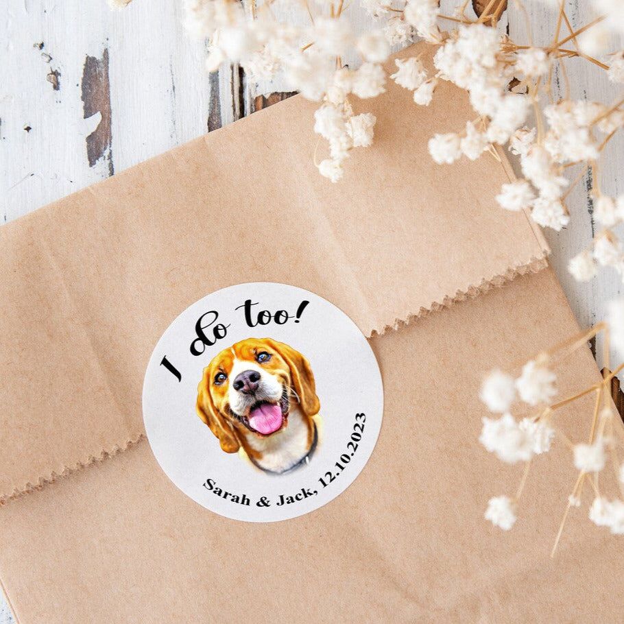 Dog Cat Wedding Stickers