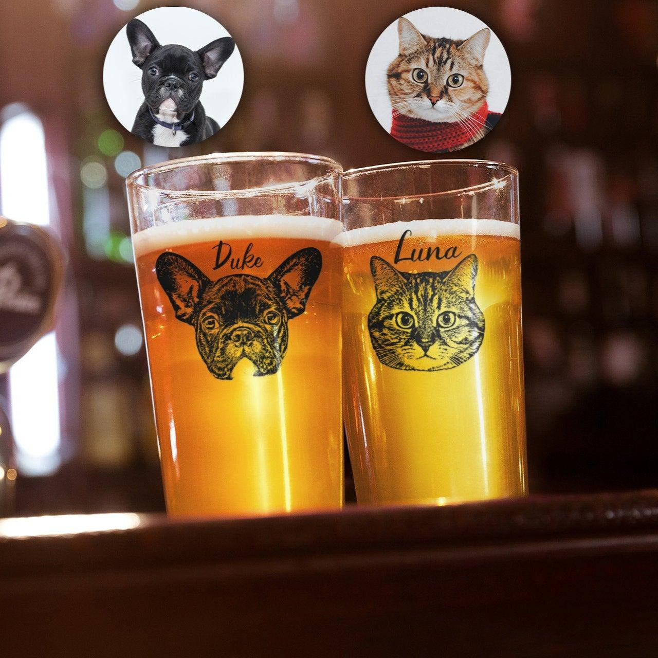 Custom Pet Beer Glass