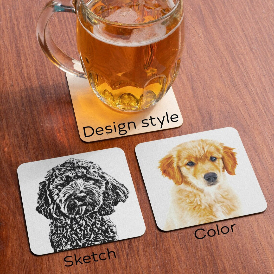 Custom Pet Wedding Coasters