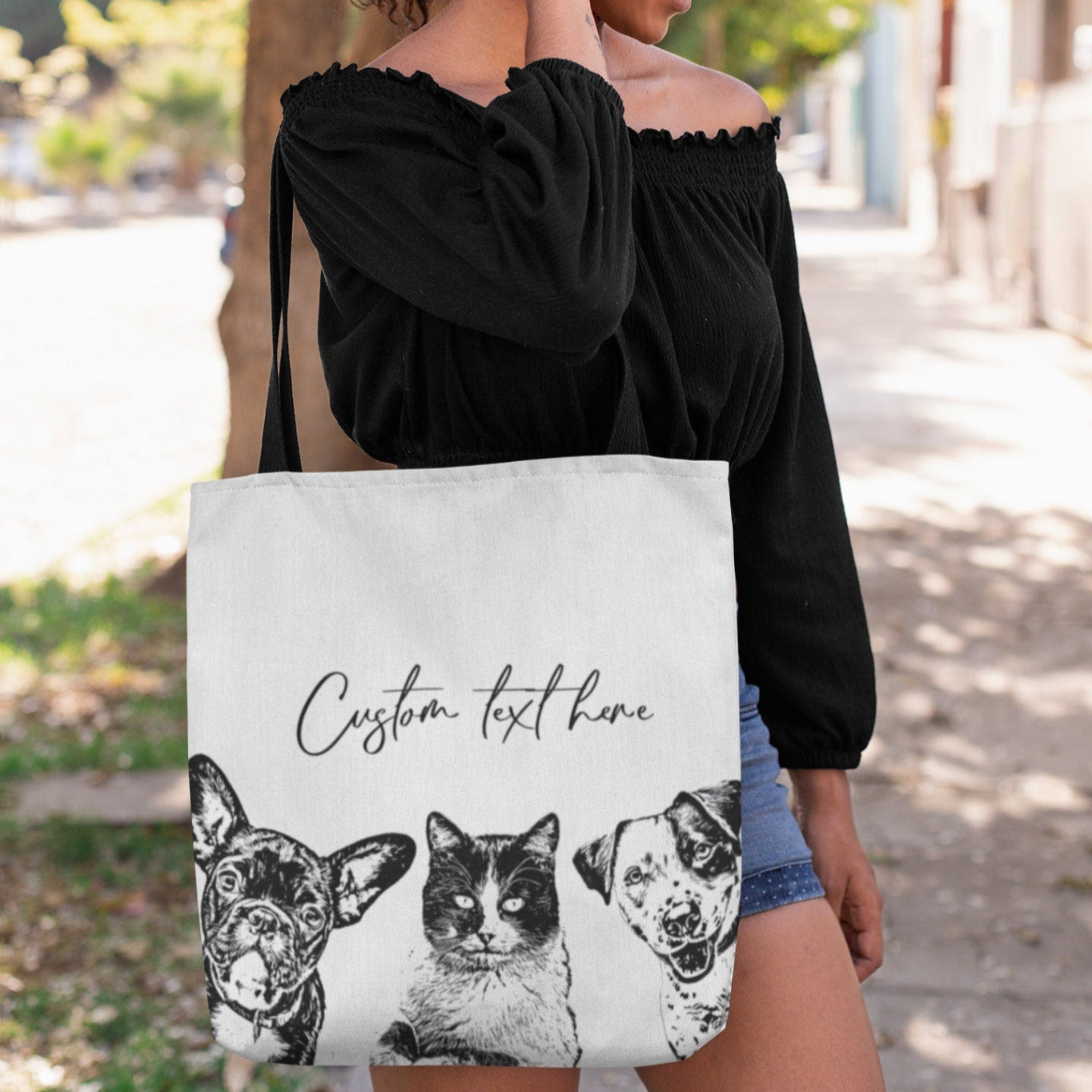 Custom Pet Tote Bag - Polyester