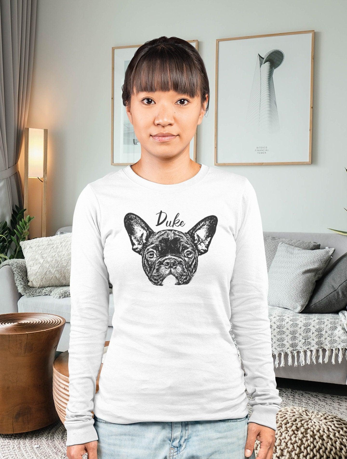 Custom Pet Portrait Long Sleeve Shirt