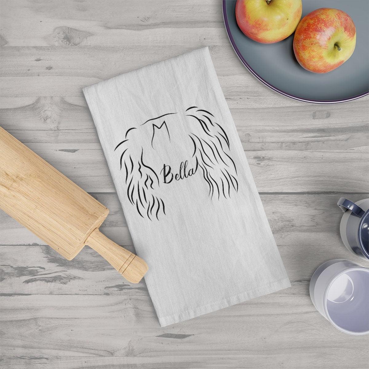 Custom Pet Ear Outline Tea Towel