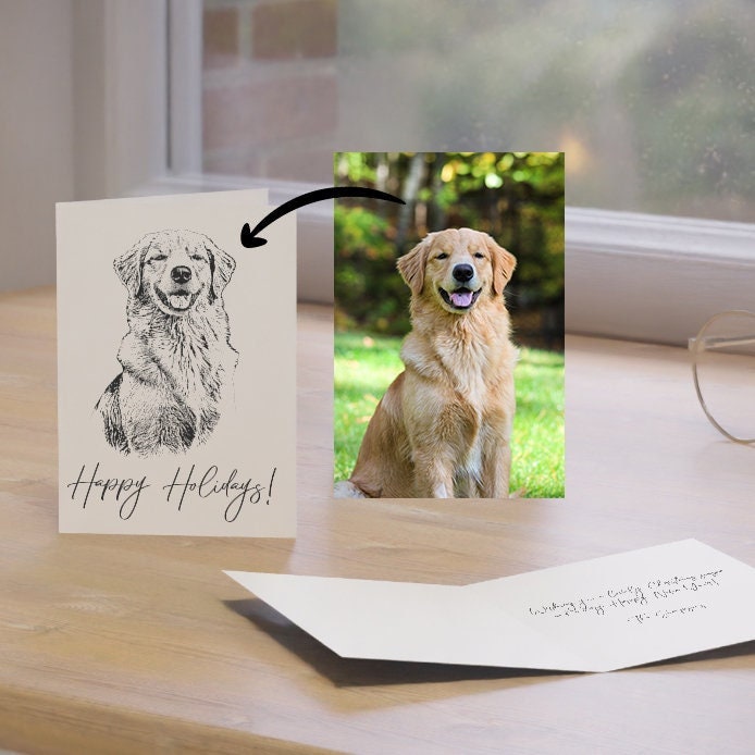 Custom Pet Portrait Greeting Card