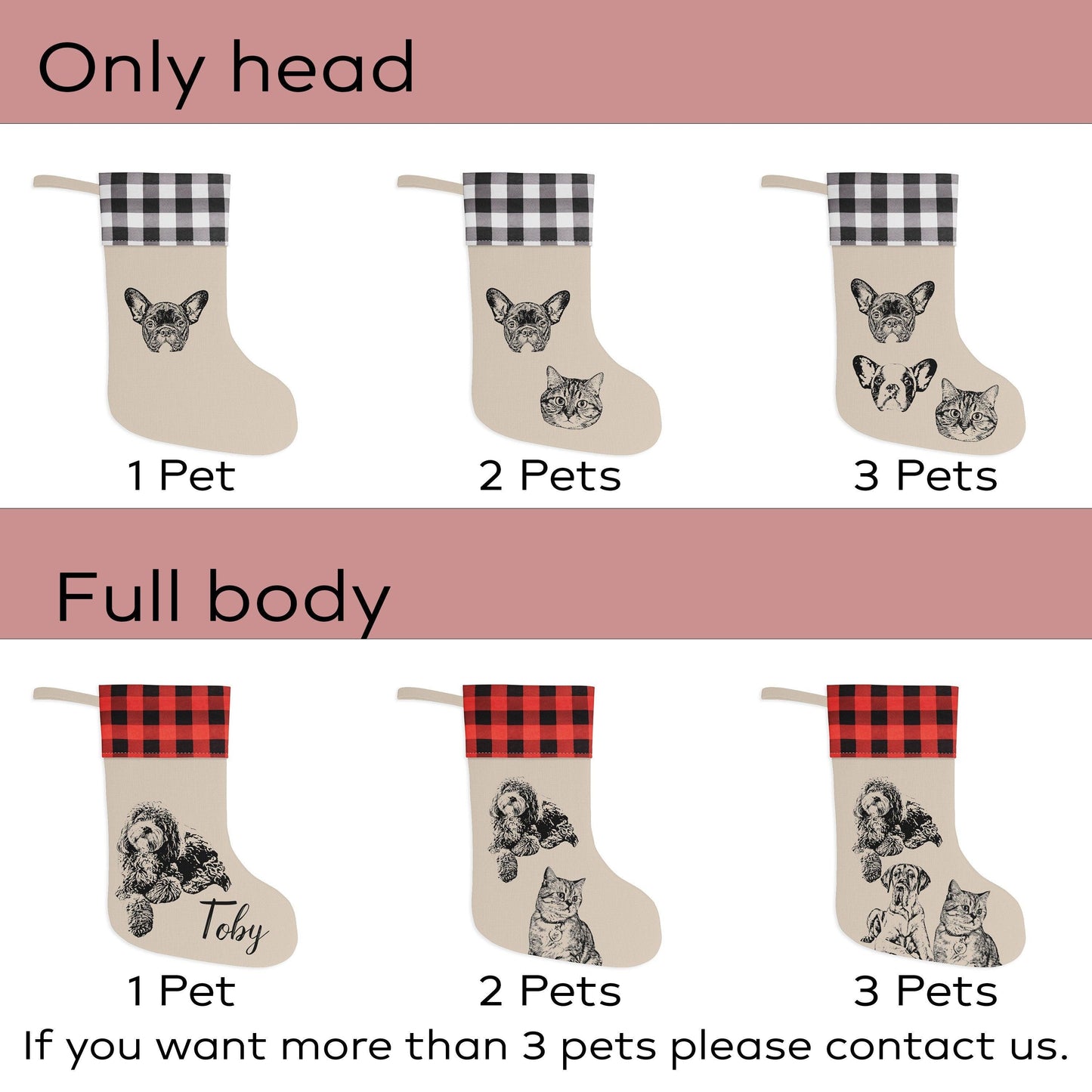 Pet Christmas Stocking from Photo