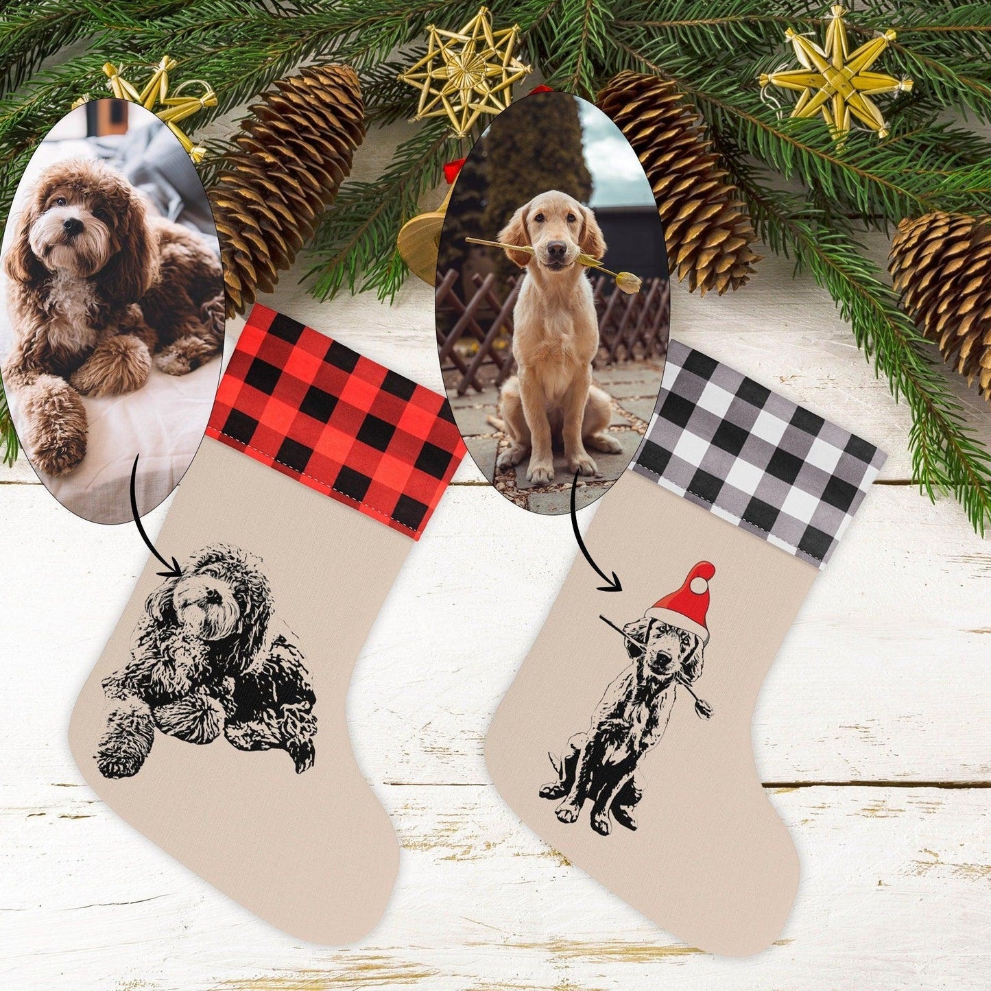 Pet Christmas Stocking from Photo