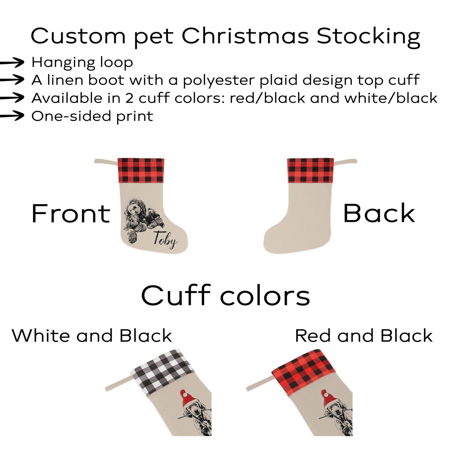 Pet Christmas Stocking from Photo