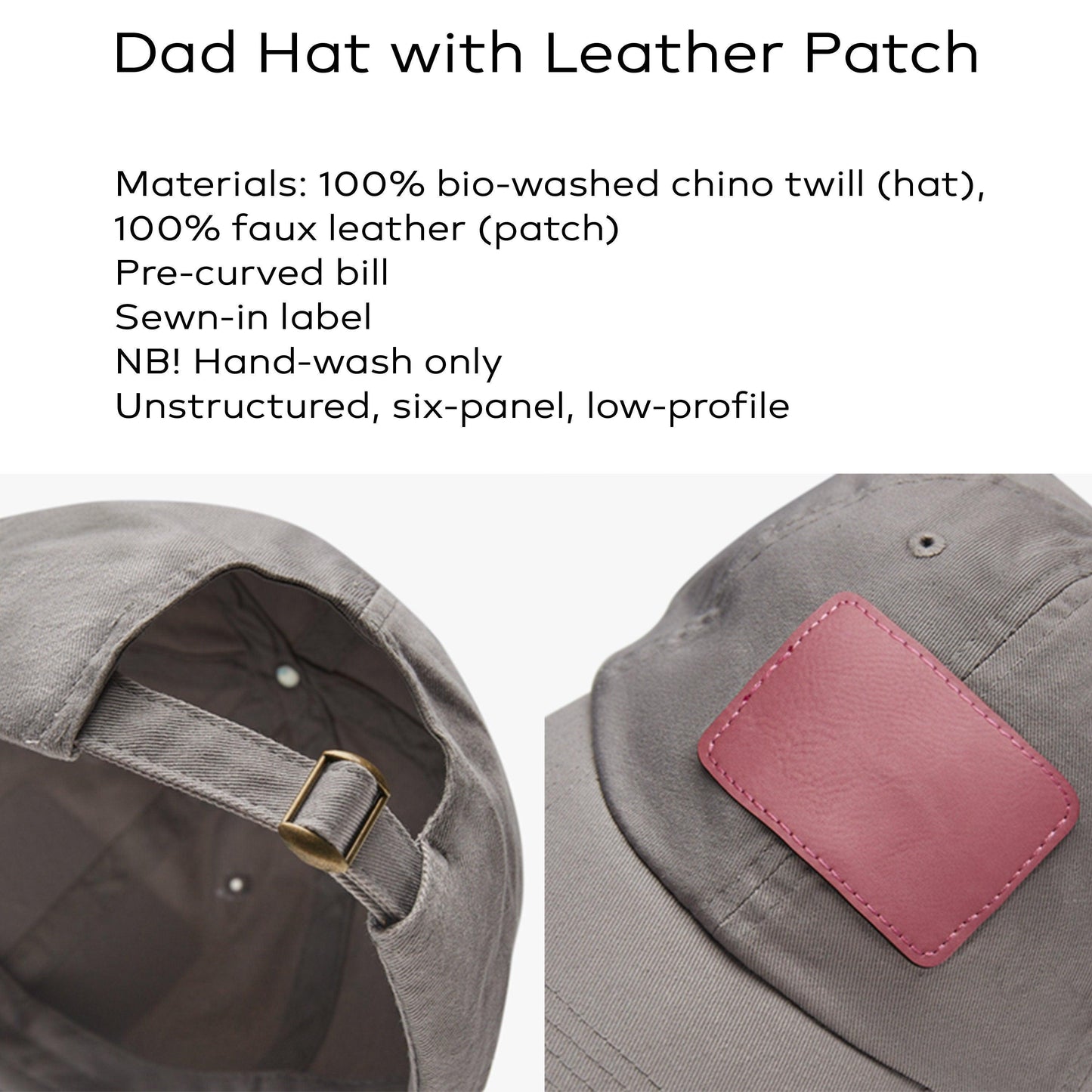 Custom Pet Dad Hat With Leather Patch