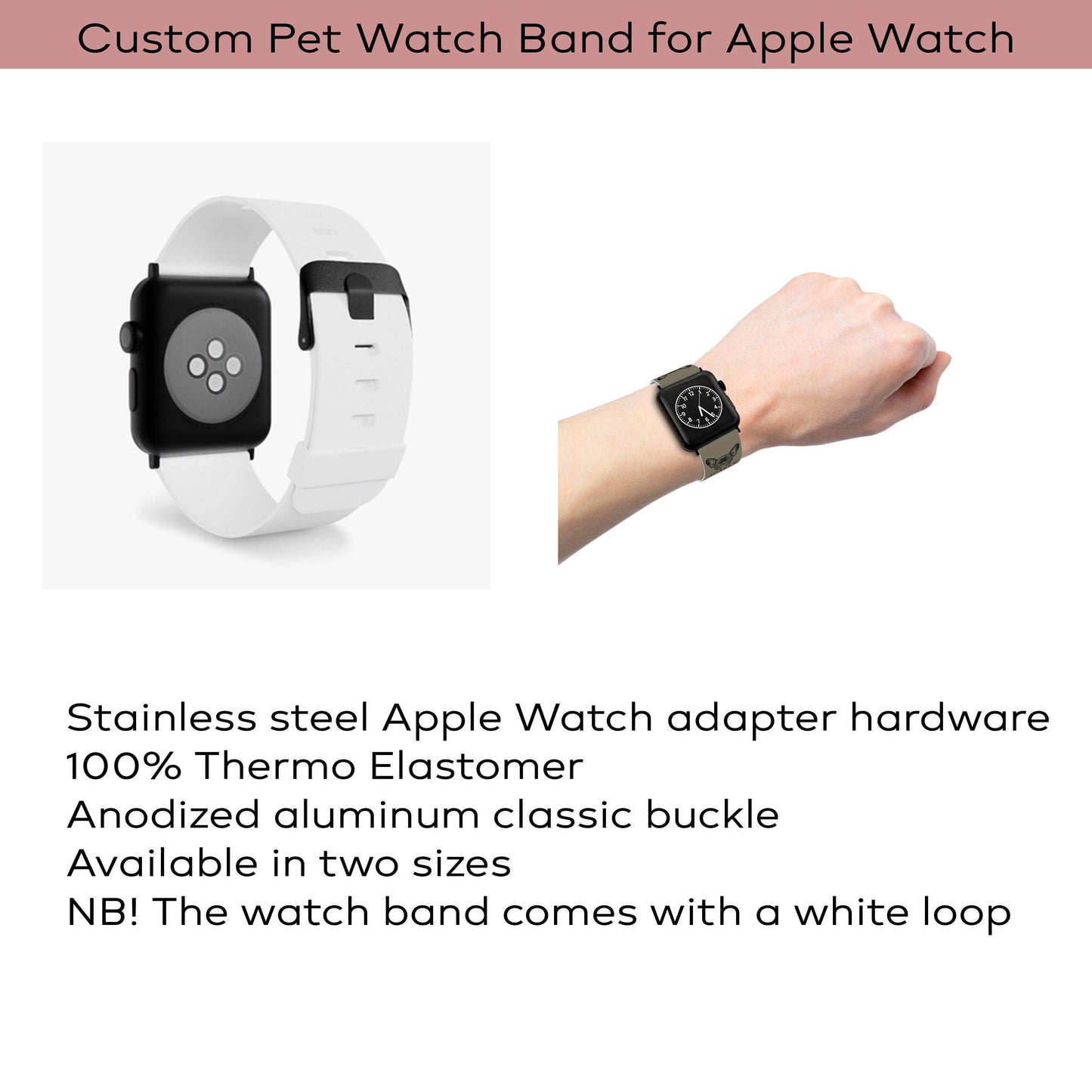 Custom Pet Watch Band for Apple Watch