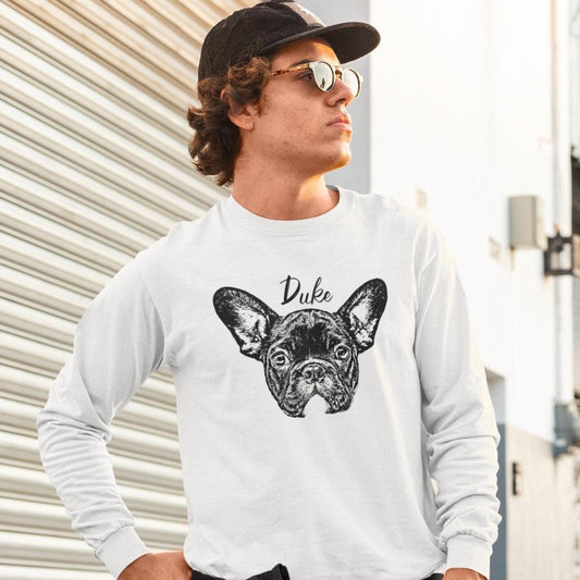 Custom Pet Portrait Long Sleeve Shirt