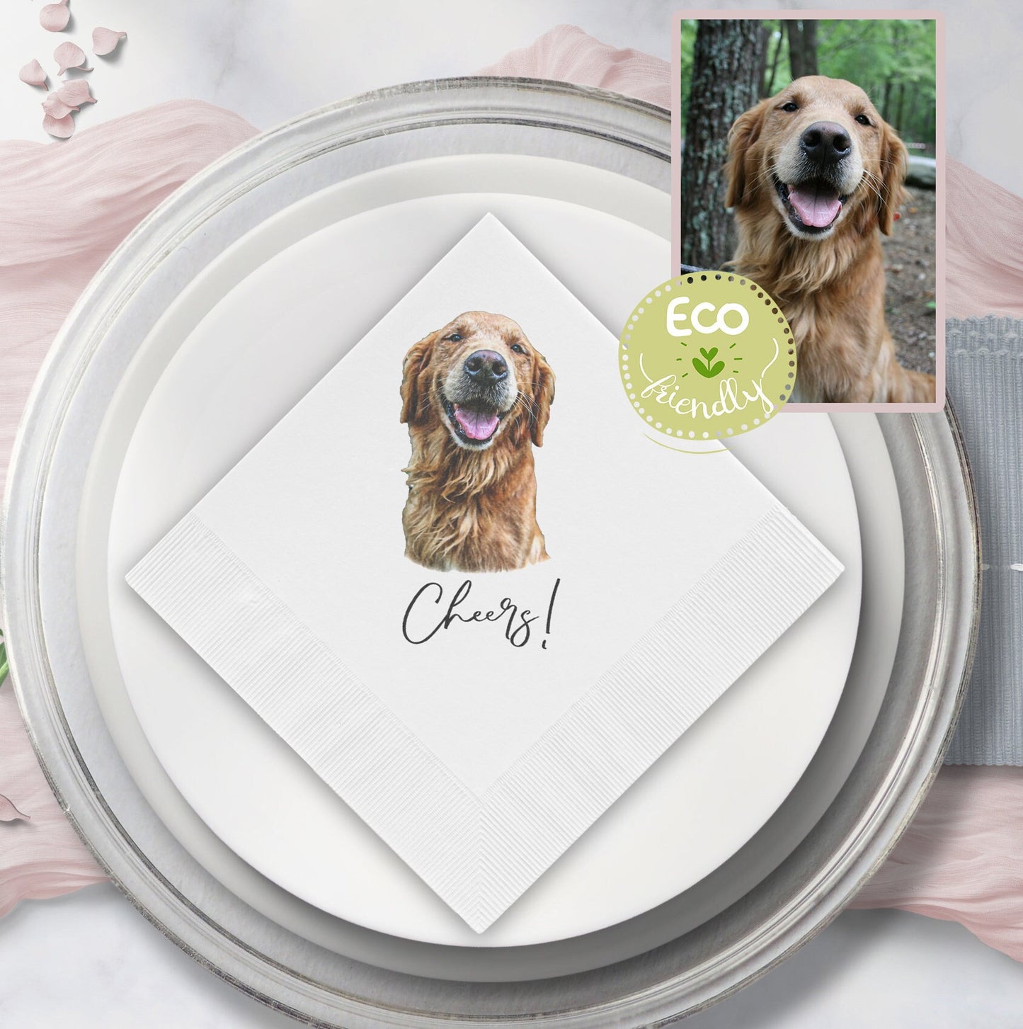 Custom Pet Cocktail Napkins colorful