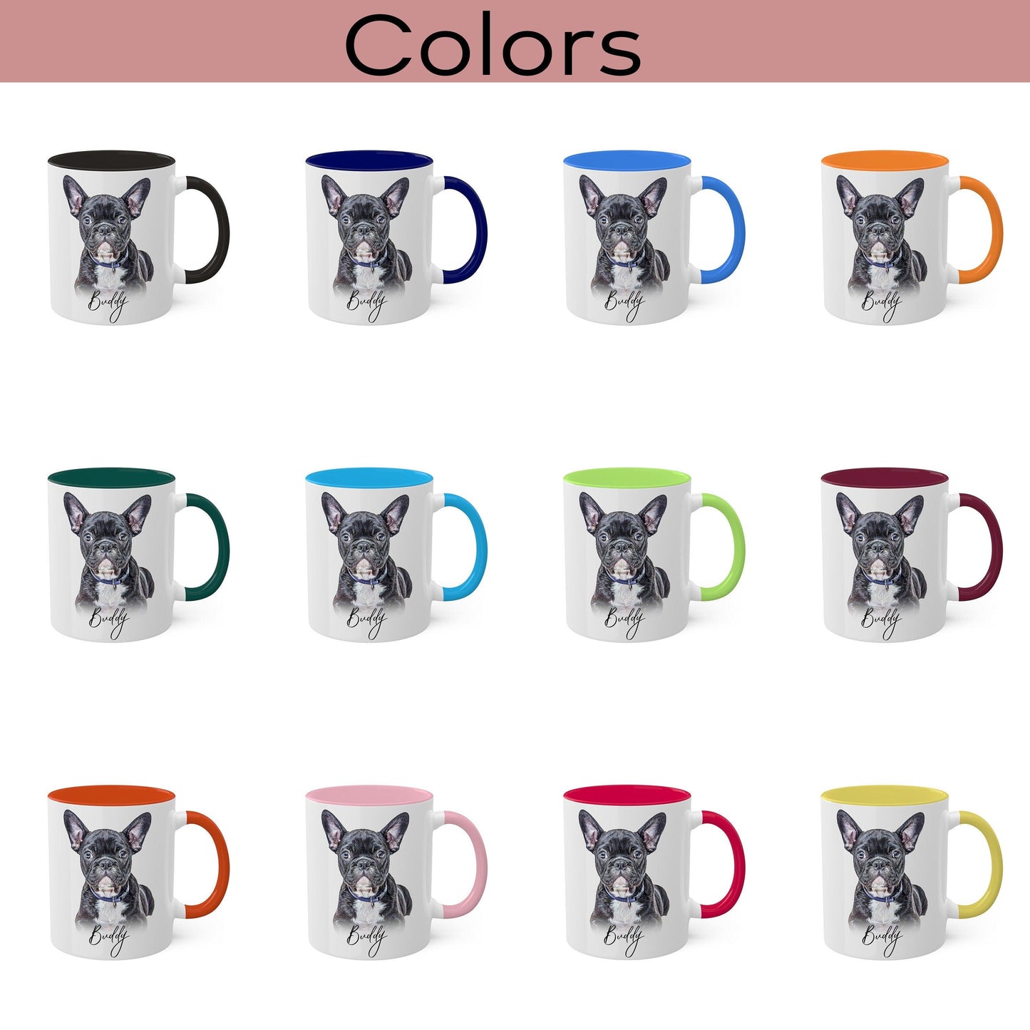 Custom Pet Colorful Mug - Oil Painting Effect